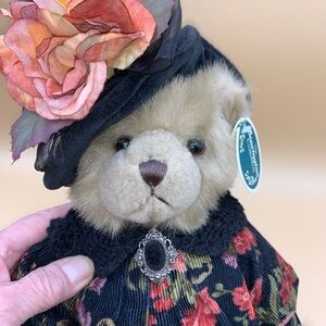 The Bearington Collection Bear Ivana Crumpet Handcrafted Plush  14” H
